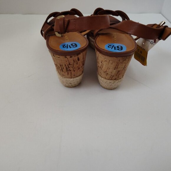 Ladies SZ 6.5 Franco Sarto Tan Espadrille Sandal - Picture 4 of 5